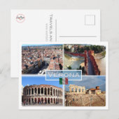 IT Verona - Arena Internally - Castelvecchio Bridg Briefkaart (Voorkant / Achterkant)