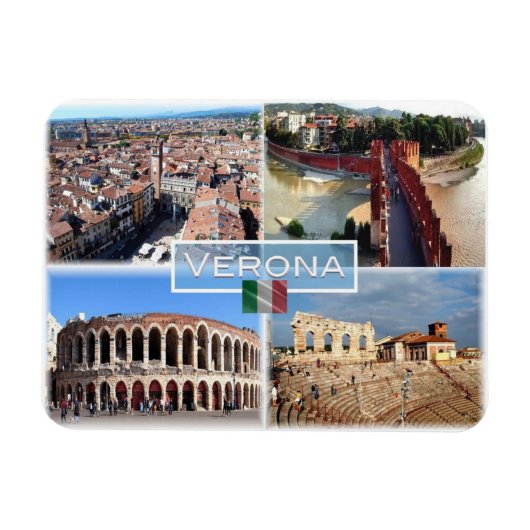 IT Verona - Arena Internally - Castelvecchio Bridg Magneet (Horizontaal)