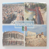 IT Verona - Arena Internally - Castelvecchio Bridg Stenen Onderzetter (Voorkant)