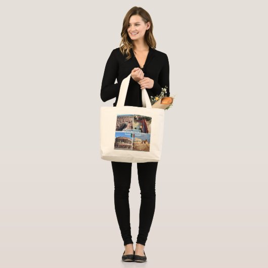 IT Verona - Intern Arena Castelvecchio Bridge Grote Tote Bag (Voorkant (model))