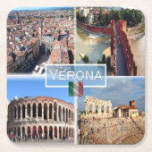 IT Verona - Intern Arena Castelvecchio Bridge Kartonnen Onderzetters (Voorkant)
