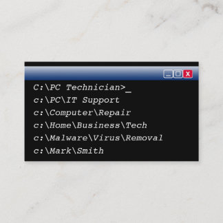 IT-Visitekaartjes - Speciaal computertechnicus Visitekaartje