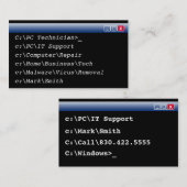 IT-Visitekaartjes - Speciaal computertechnicus Visitekaartje (Voorkant / Achterkant)