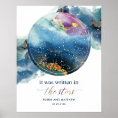 It Was Written In The Stars Wedding Welcome Sign Poster (Voorkant)