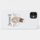 It Wasn't Me angel pug funny quote Case-Mate iPhone Case (Achterkant (horizontaal))