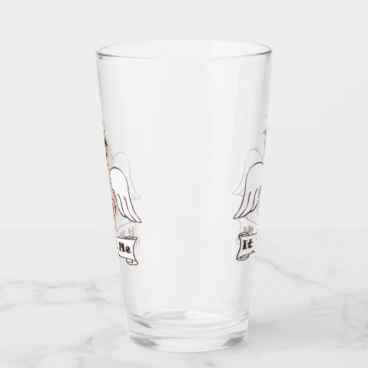 It Wasn't Me angel pug funny quote Glas (Links)