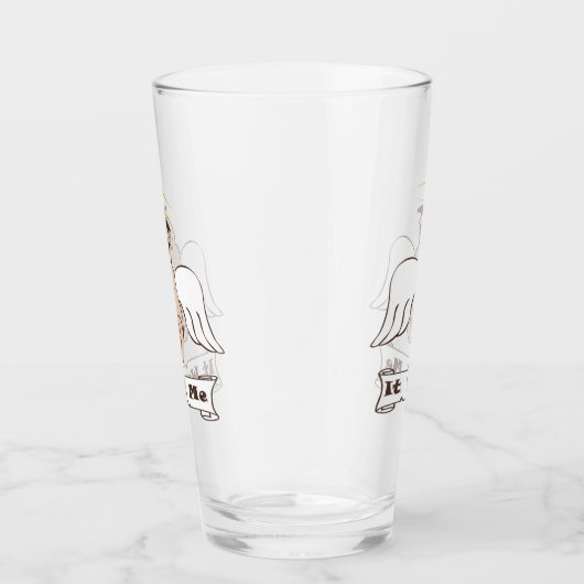 It Wasn't Me angel pug funny quote Glas (Rechts)