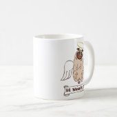 It Wasn't Me angel pug funny quote Koffiemok (Voorkant rechts)