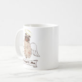 It Wasn't Me angel pug funny quote Koffiemok (Voorkant links)
