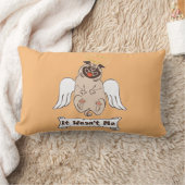 It Wasn't Me angel pug funny quote Kussen (Deken)
