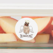 It Wasn't Me angel pug funny quote Labels (Aangebracht)