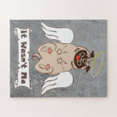It Wasn't Me angel pug funny quote Legpuzzel (Horizontaal)