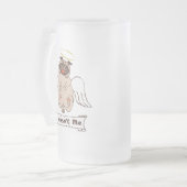 It Wasn't Me angel pug funny quote Matglas Bierpul (Voorkant links)