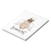 It Wasn't Me angel pug funny quote Notitieblok (Linkerzijde)