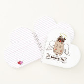 It Wasn't Me angel pug funny quote Notitieboek (Binnen)