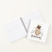 It Wasn't Me angel pug funny quote Notitieboek (Binnen)