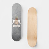 It Wasn't Me angel pug funny quote Persoonlijk Skateboard (Voorkant)