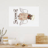 It Wasn't Me angel pug funny quote Poster (Keuken)