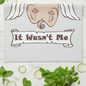 It Wasn't Me angel pug funny quote Theedoek (Gevouwen)