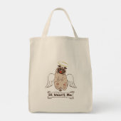 It Wasn't Me angel pug funny quote Tote Bag (Achterkant)