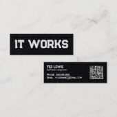 IT werkt QR Mini Visitekaartje (Voorkant / Achterkant)