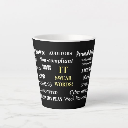 IT zweet woorden grappige CIO Computing Gift Latte Mok (Voorkant)