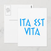 ita est vita Latein latin Briefkaart (Voorkant / Achterkant)