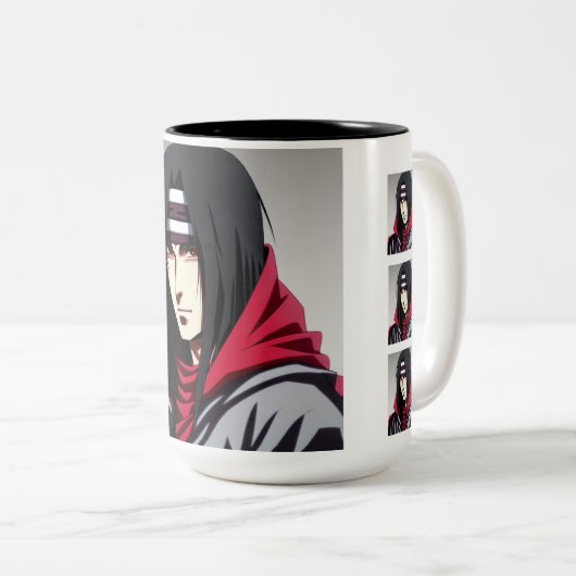 Itachi's Brew: ontketenen van het Power Exclusive Tweekleurige Koffiemok (Voorkant rechts)