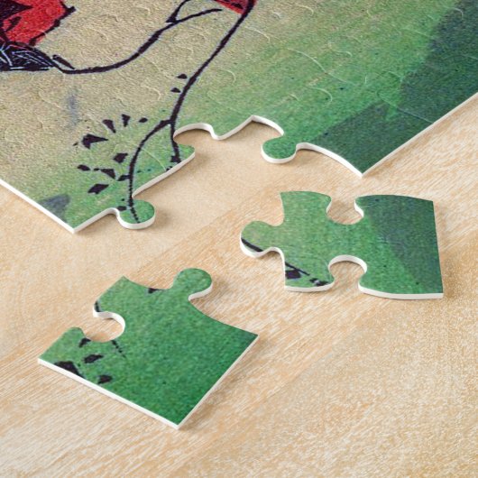 Itahana Van Kisokaidô 1835 Japanse Houtblok Kunst Legpuzzel (Zijkant)