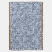 Itajime Shibori Blue Check Textile Geometric look Deken (Voorkant Verticaal)