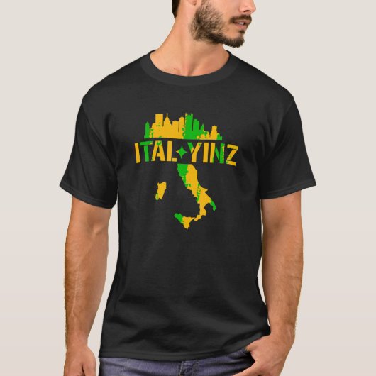 Ital Yinz Italian Pittsburgher T-Shirt (Voorkant)