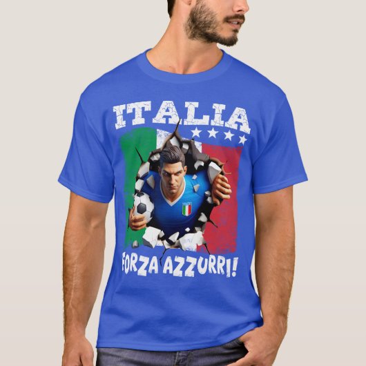 Italia 3D Forza Azzurri T-shirt (Voorkant)