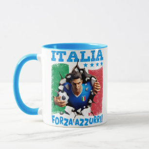 Italia 3D Forza Azzurri Voetbal Mok