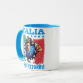 Italia 3D Forza Azzurri Voetbal Mok (Voorkant links)