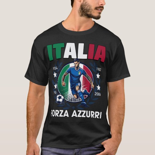 Italia 4-sterren Campioni del Mondo T-shirt (Voorkant)