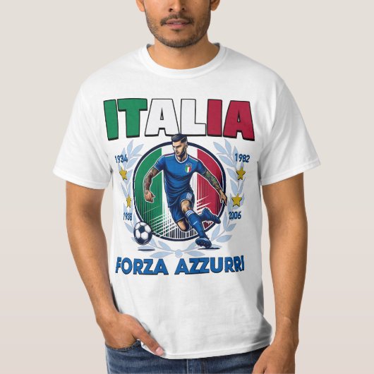 Italia 4-sterren Campioni del Mondo T-shirt (Voorkant)