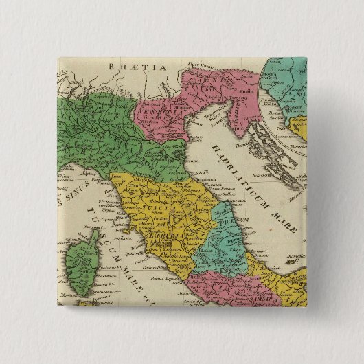 Italia Antiqua Vierkante Button 5,1 Cm (Voorkant)