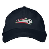 Italia azzurri geborduurd honkbal pet (Voorkant)