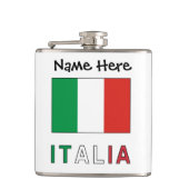 Italia Bandeira Italiana gepersonaliseerd Heupfles (Voorkant)
