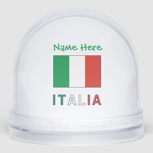 Italia Bandiera Italiana Green gepersonaliseerd Sneeuwbol (Voorkant)
