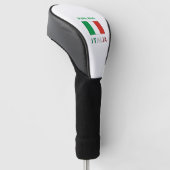 Italia Bandiera Italiana Groene Personalisatie Golfheadcover (Schuin)