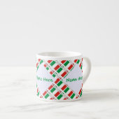 Italia Bandiera Italiana Tegelgroen Gepersonalisee Espresso Kop (Voorkant rechts)