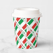 Italia Bandiera Italiana Tegelgroen Gepersonalisee Papieren Bekers (Rechts)