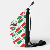 Italia Bandiera Italiana Tegelgroen Gepersonalisee Sling Bag (Rechts)