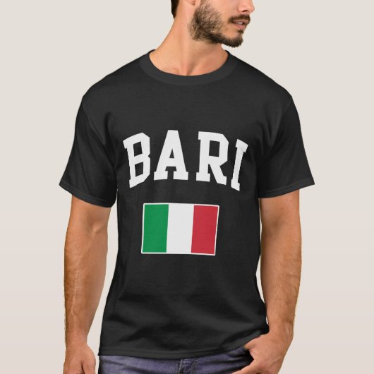 Italia Bari Toscane Sicilië Italië Italiaanse vlag T-shirt (Voorkant)