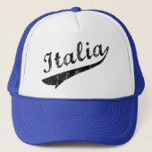Italia Baseball Logo Retro Trucker Hat Pet (Voorkant)