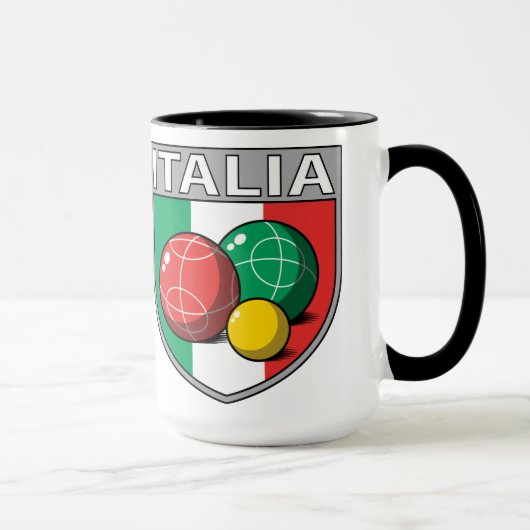 Italia Bocce Shield 15 oz Ringer Mok (Rechts)