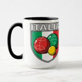 Italia Bocce Shield 15 oz Ringer Mok (Links)