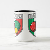 Italia Bocce Shield 15 oz Ringer Mok (Midden)