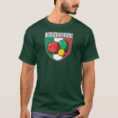 Italia Bocce Shield Mannen Dark T-Shirt (Voorkant)